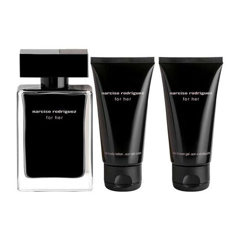 Narciso Rodriguez for Her Gift Set 50ml EDT + 50ml Body Lotion + 50ml Shower Gel