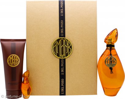 Jesus Del Pozo Ambar Gift Set 100ml EDT + 4ml EDT + 100ml Body Lotion