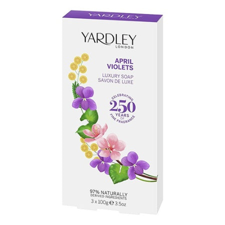 Yardley April Violets Soap 3x 100g