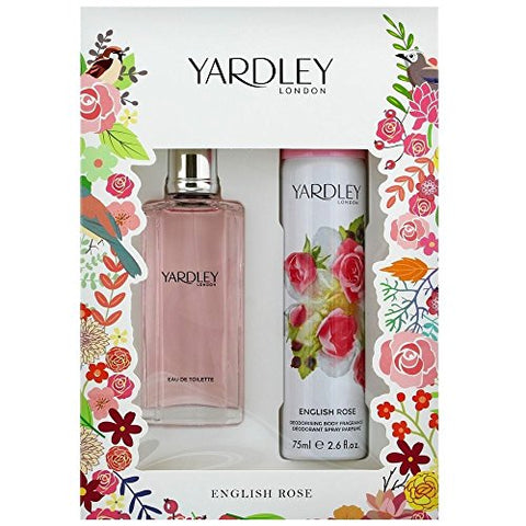 Yardley English Rose Gift Set 50ml EDT + 75ml Body Spray