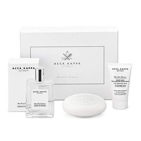 Acca Kappa White Moss Gift Set 100ml EDC + 150g Soap + 75ml Hand Cream